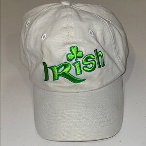 Green and Cream Irish Embroidered Hat